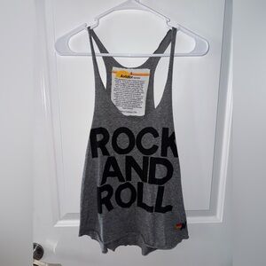 Aviator Nation Gray Rock and Roll Tank Top size Small